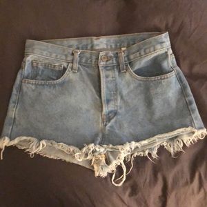 Brandy melville light wash jean shorts
